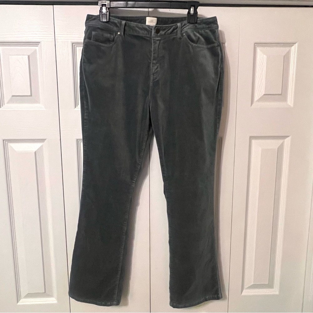 Ann Mashburn Corduroy Gray Pants Soft Stretch Size 30